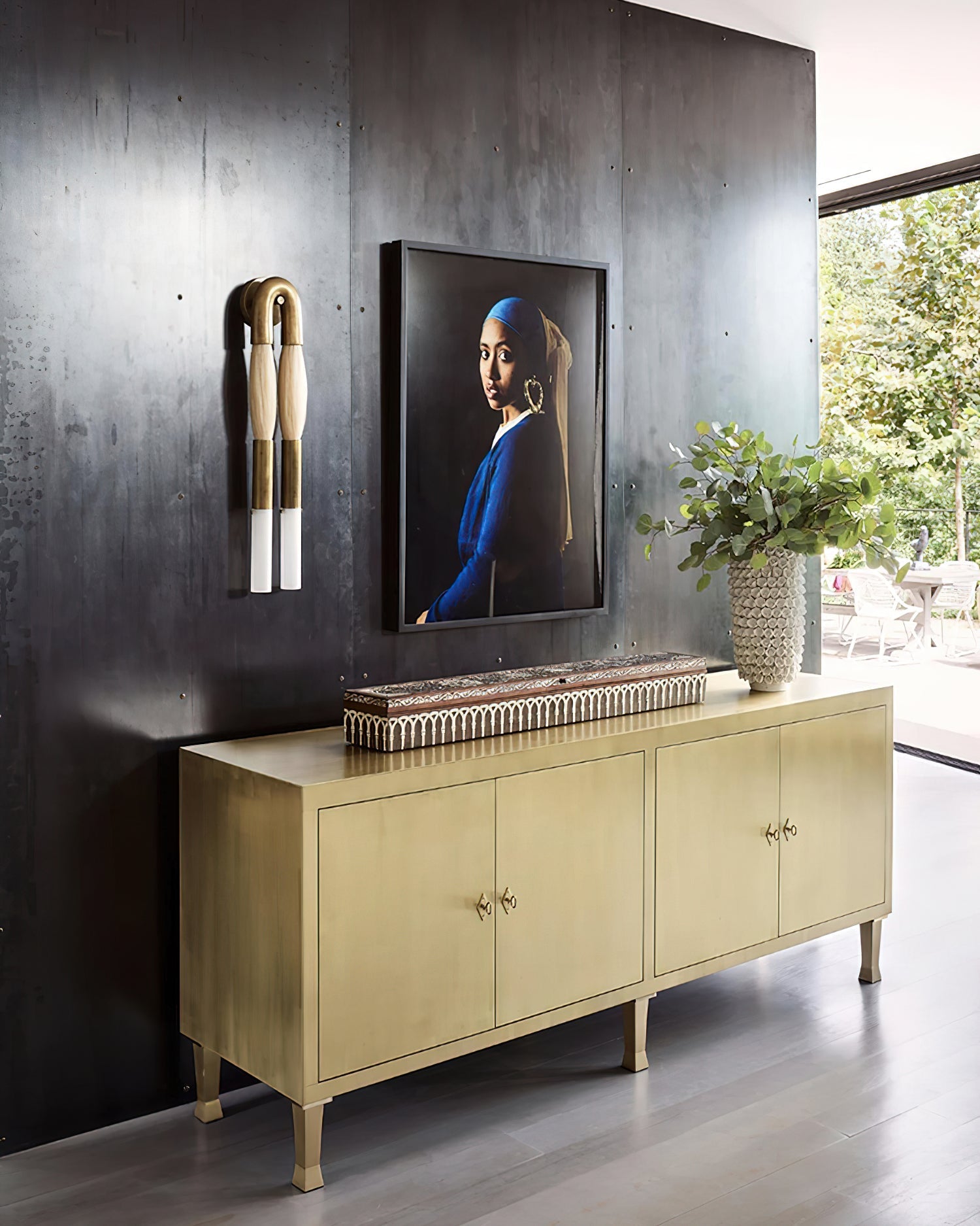 Lustra Wall Lamp Horsehair Brass-Neutral Decor
