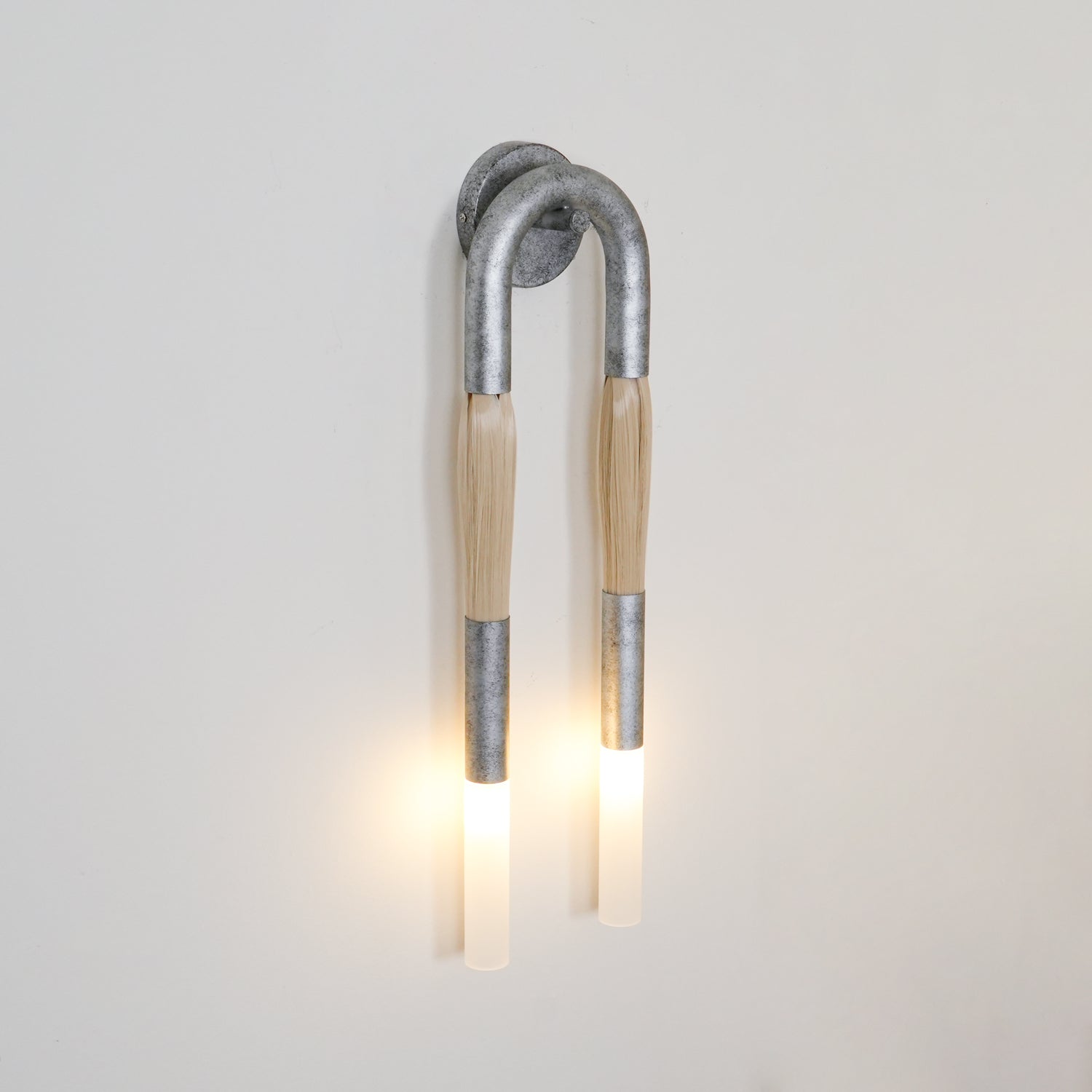 Lustra Wall Lamp Horsehair Brass-Neutral Decor