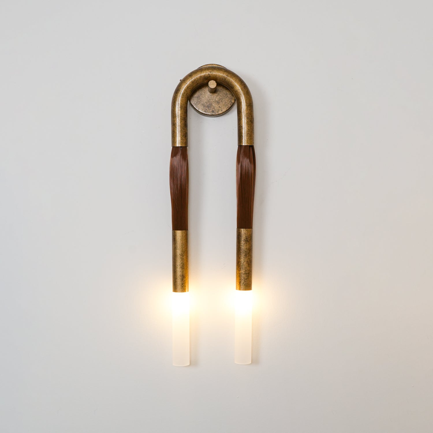 Lustra Wall Lamp Horsehair Brass-Neutral Decor