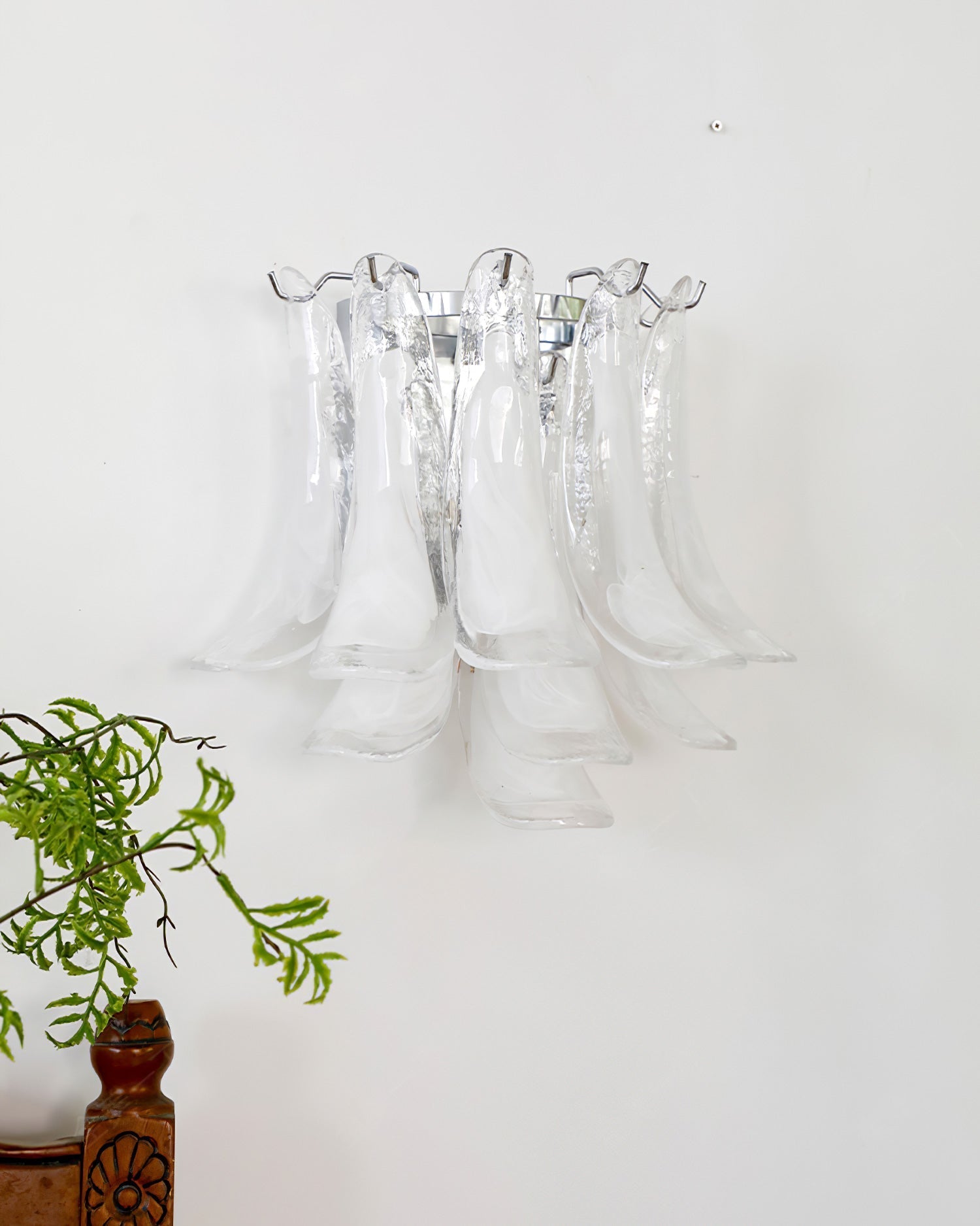 Aurora Wall Lamp Petal Glass Horseshoe Shaped Minimalist-Neutral Decor