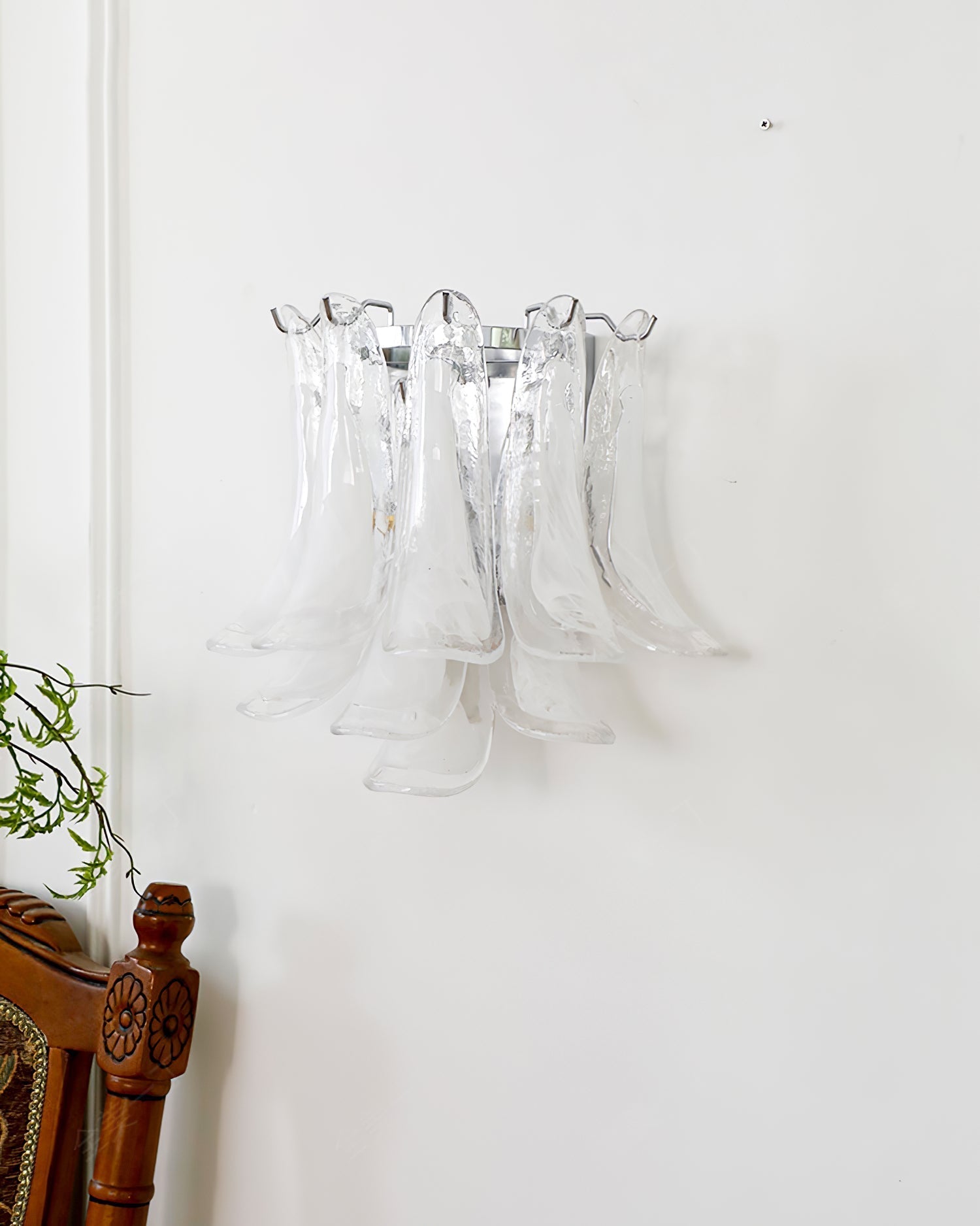 Aurora Wall Lamp Petal Glass Horseshoe Shaped Minimalist-Neutral Decor