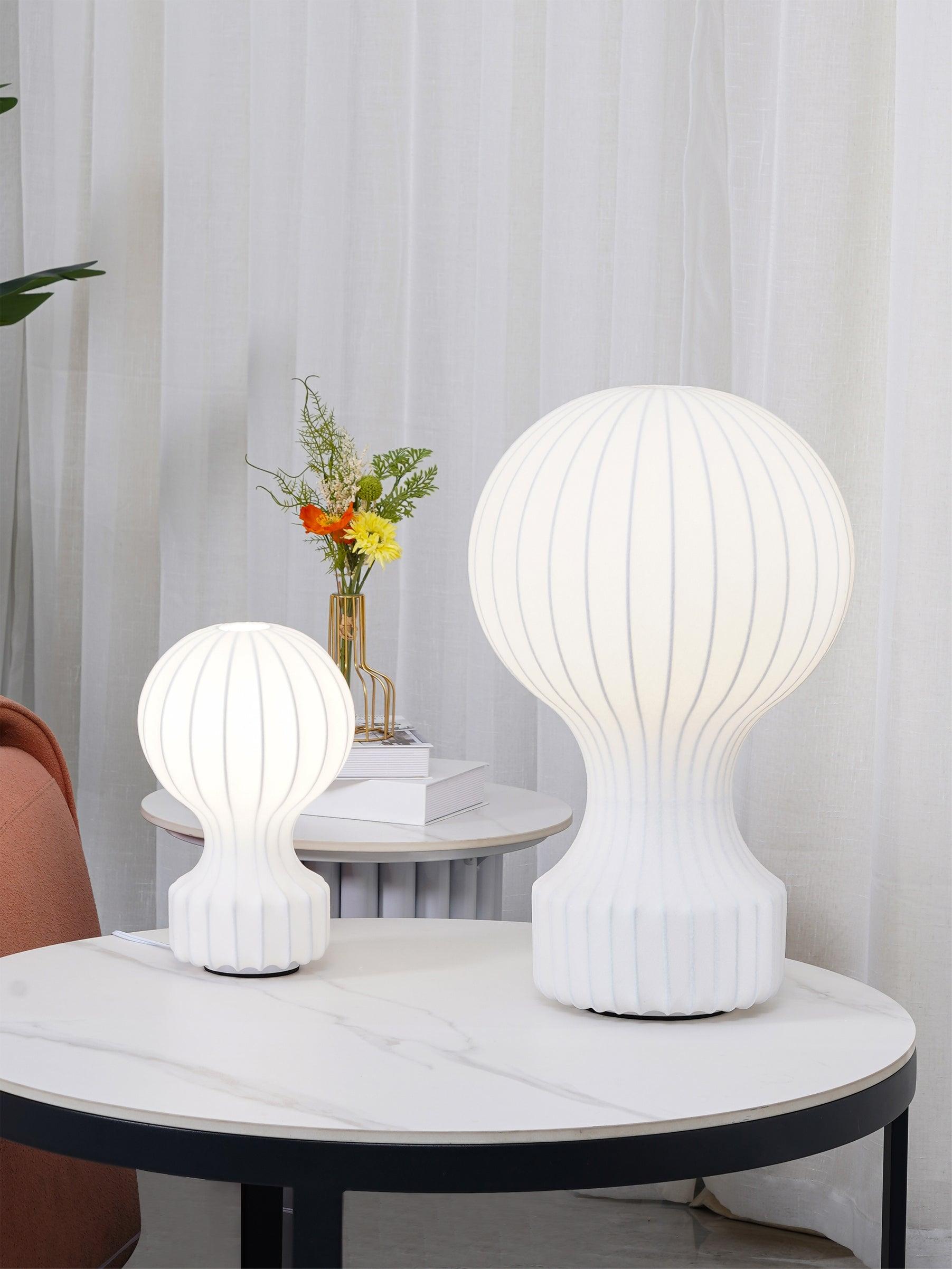 Lirove Steel Sculptural Table Lamp-Neutral Decor
