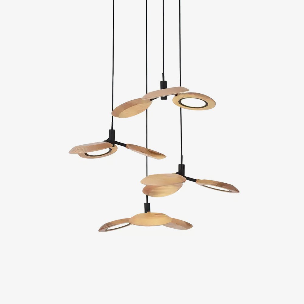 Alnoraris Tiered Wood Pendant Light-Neutral Decor