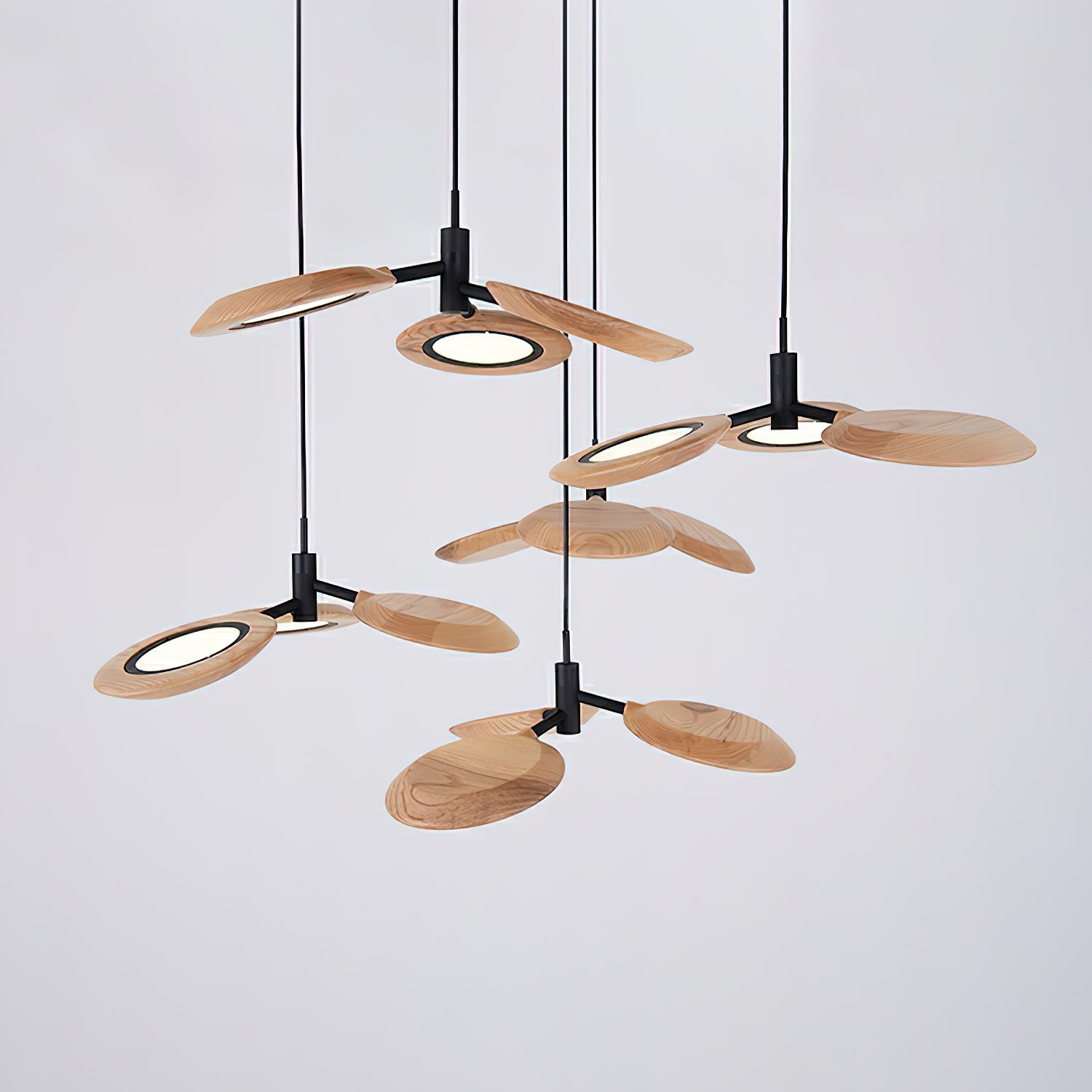 Alnoraris Tiered Wood Pendant Light-Neutral Decor