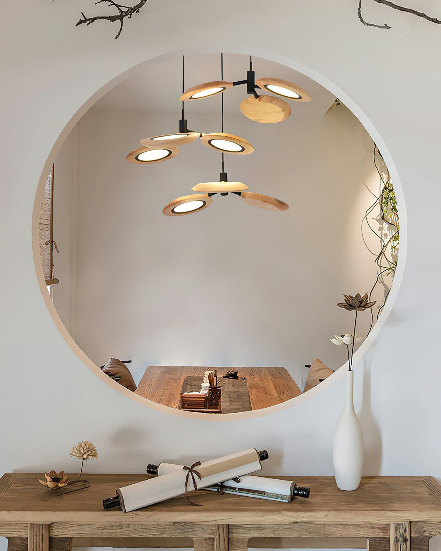 Alnoraris Tiered Wood Pendant Light-Neutral Decor