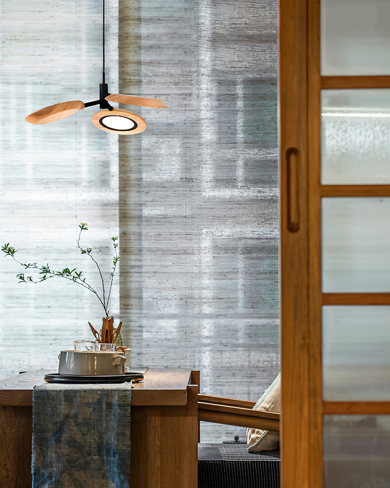 Alnoraris Tiered Wood Pendant Light-Neutral Decor