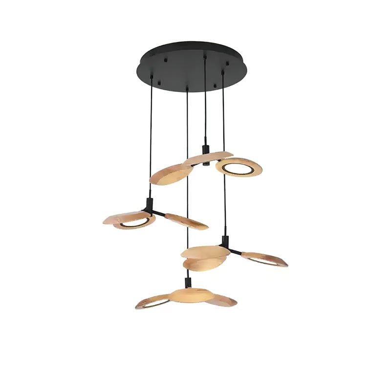 Alnoraris Tiered Wood Pendant Light-Neutral Decor