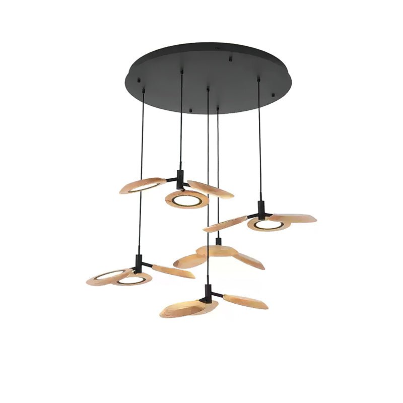 Alnoraris Tiered Wood Pendant Light-Neutral Decor