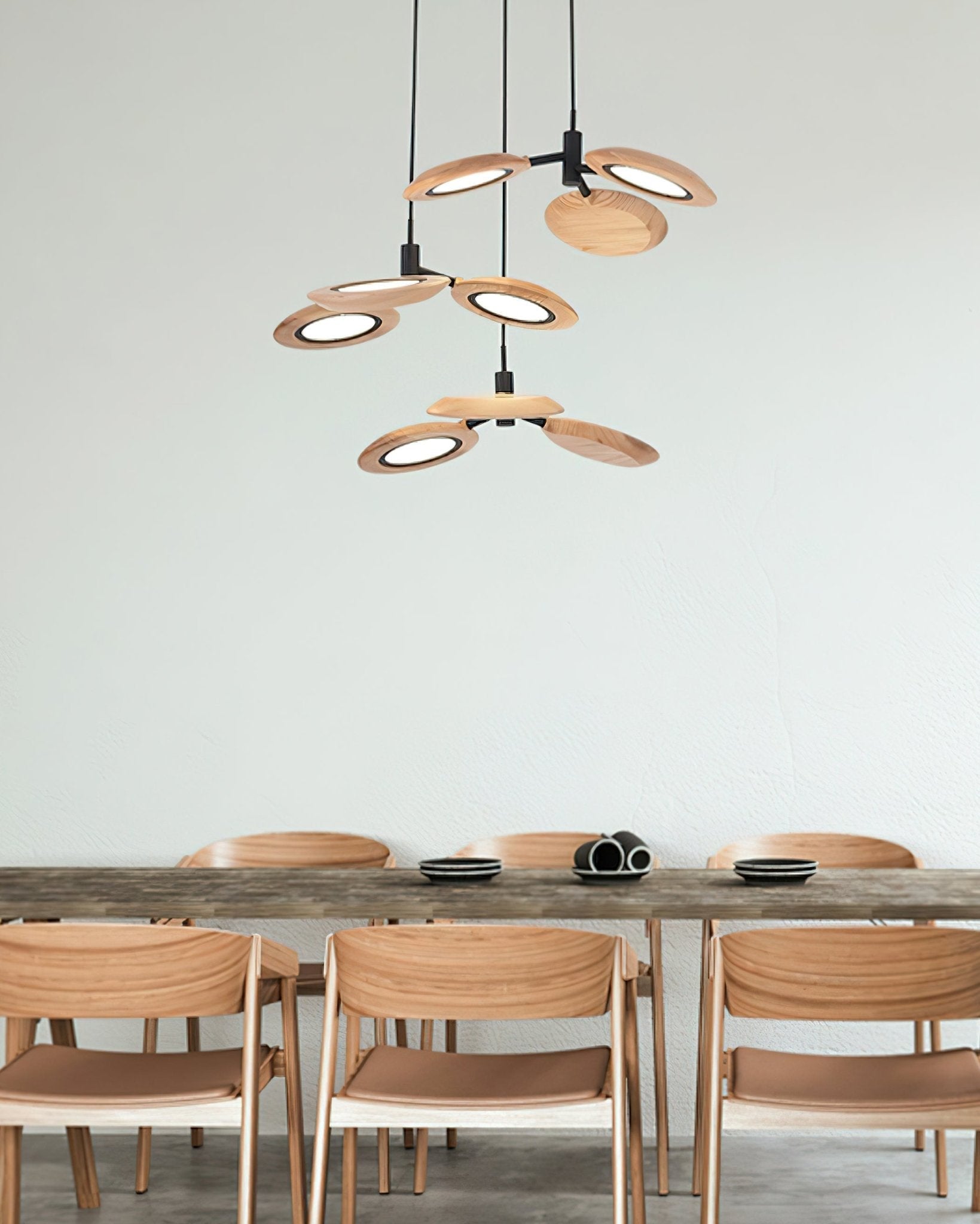 Alnoraris Tiered Wood Pendant Light-Neutral Decor