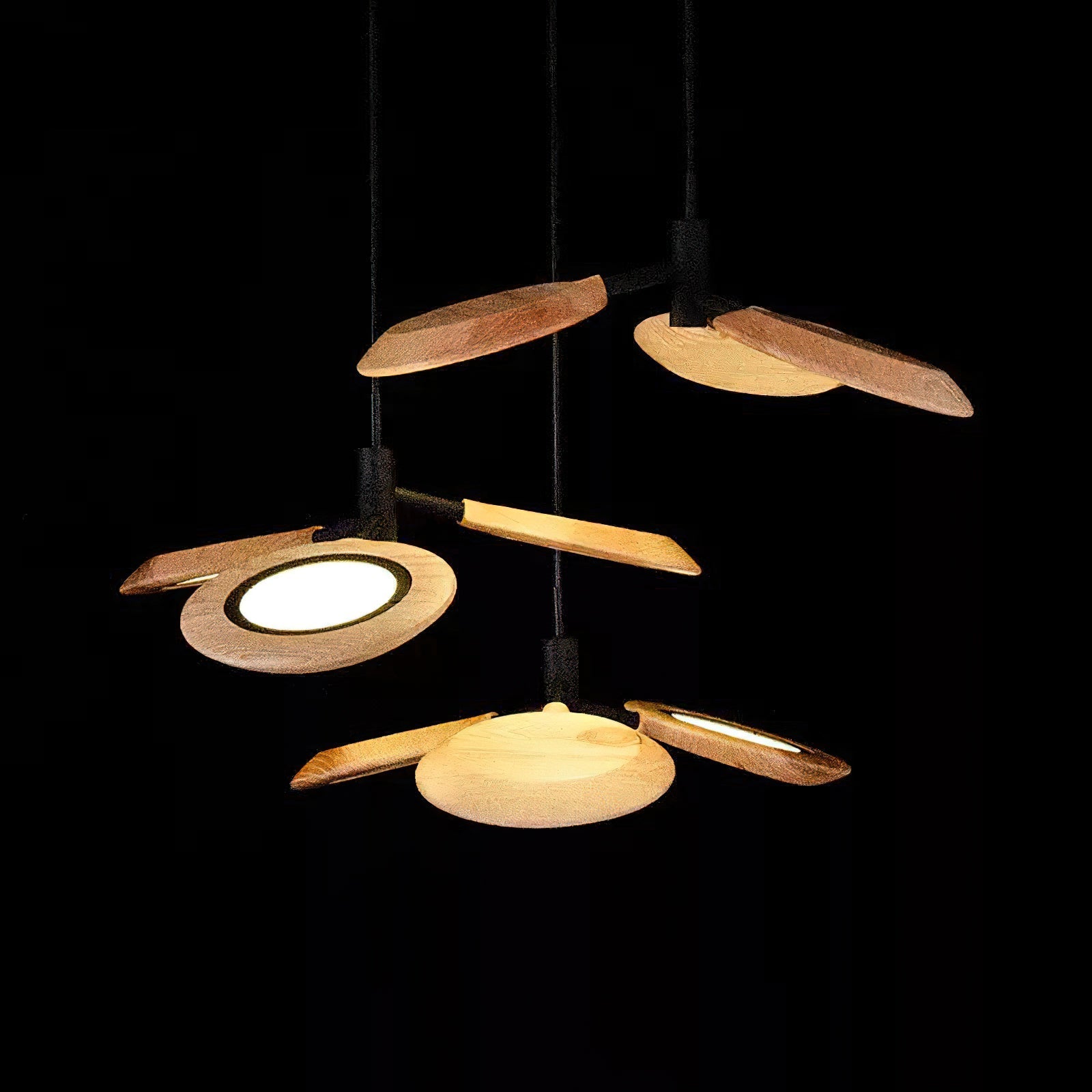 Alnoraris Tiered Wood Pendant Light-Neutral Decor