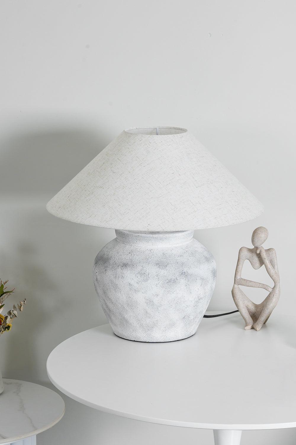Ophaion Stone Table Lamp-Neutral Decor