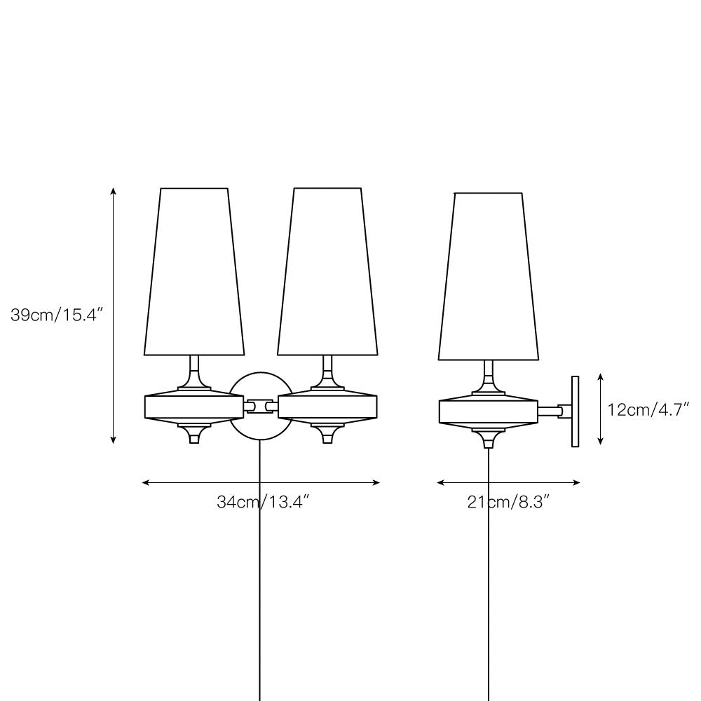Side profile of the single-head Hour Rho wall lamp against a neutral wall.