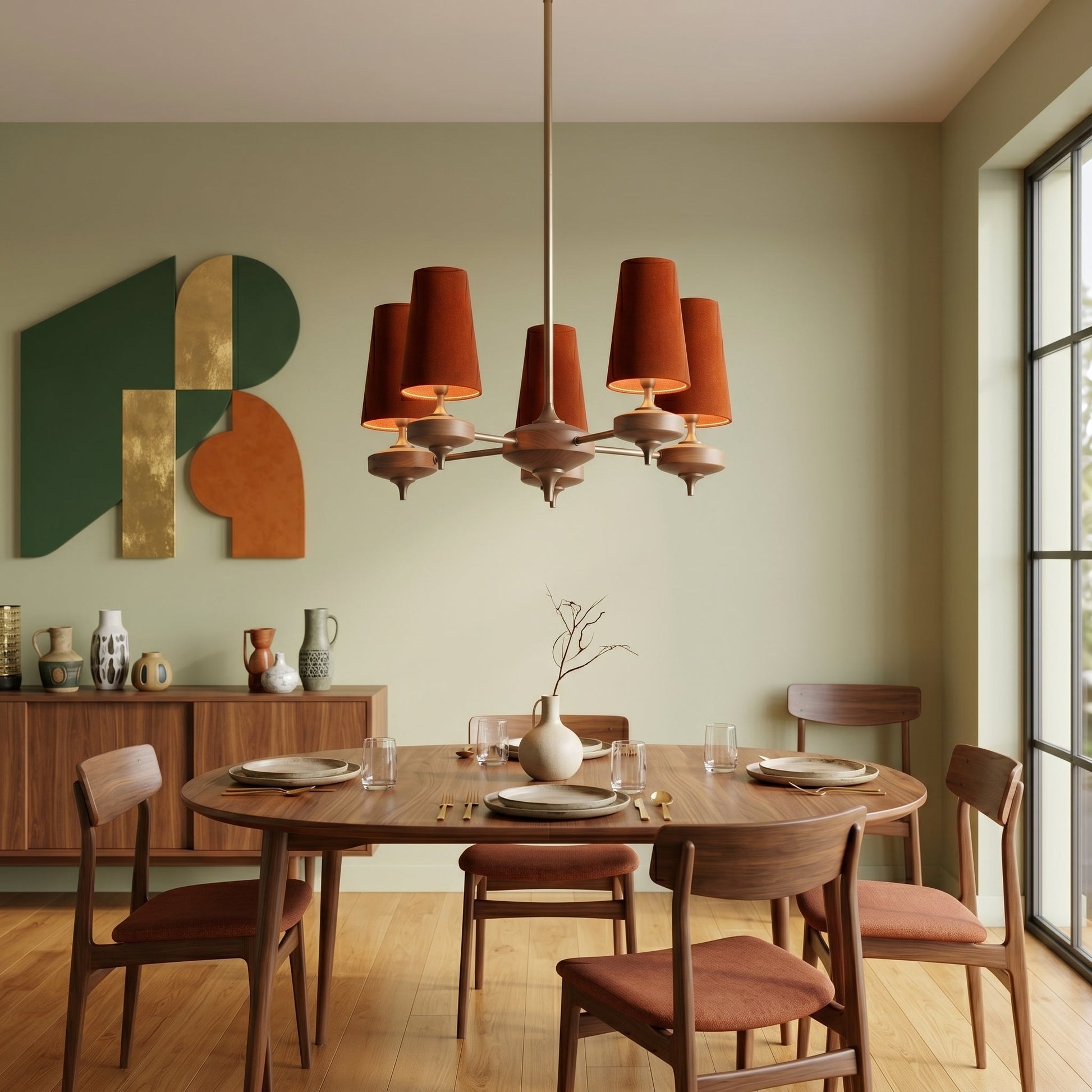 Orlan Shade Chandelier-Neutral Decor