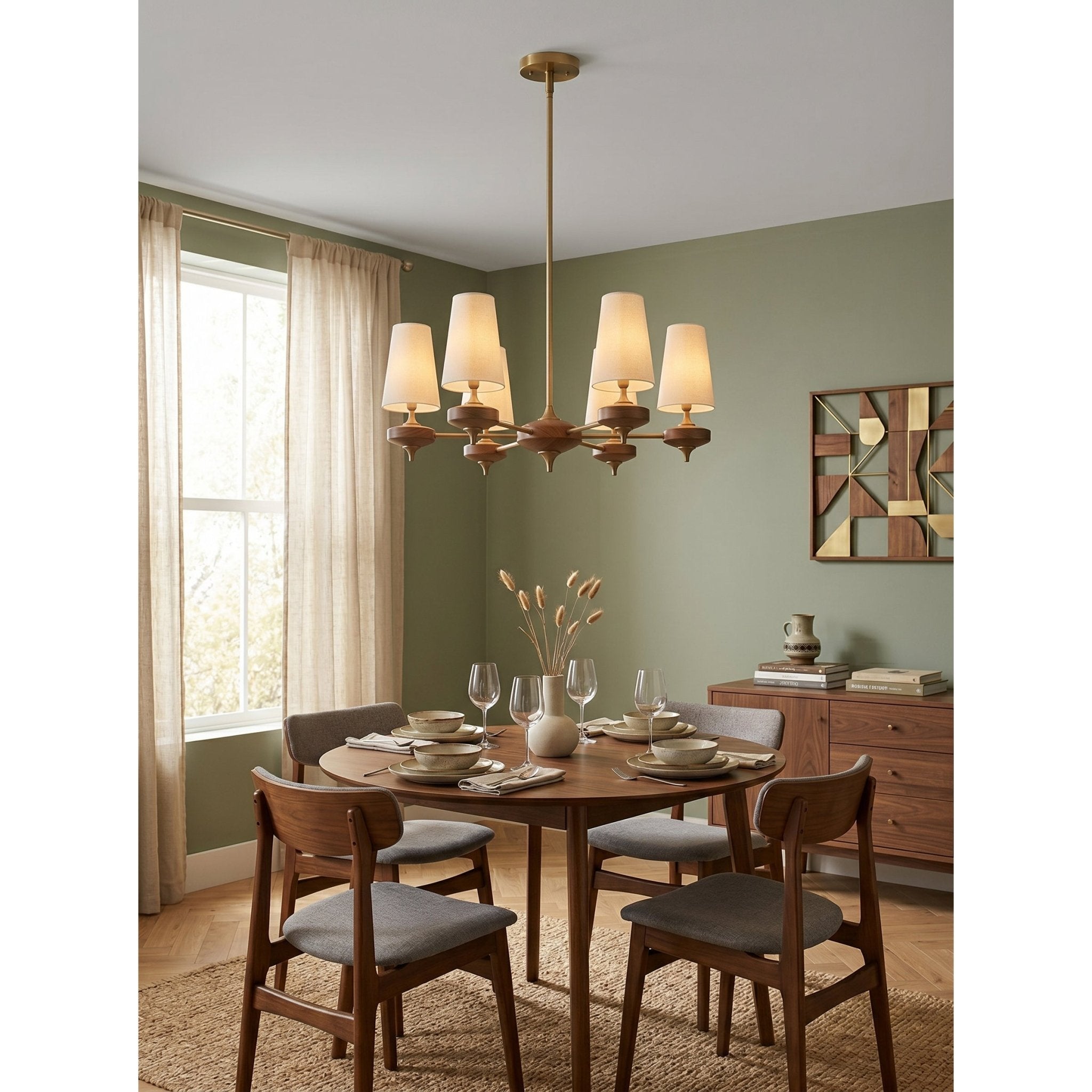 Orlan Shade Chandelier-Neutral Decor
