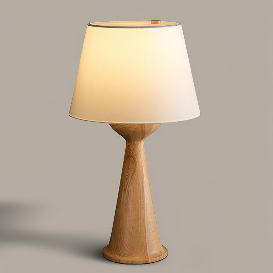 Tempo Vintage Wood Table Lamp-Neutral Decor