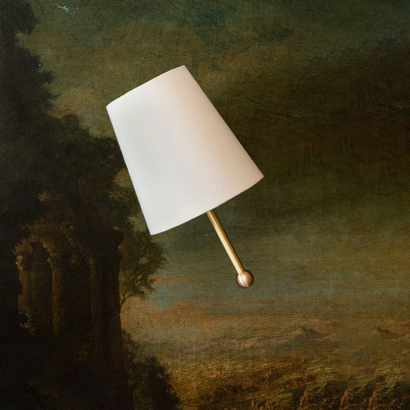 Angled view of the House Wall Lamp, highlighting its contemporary design.
