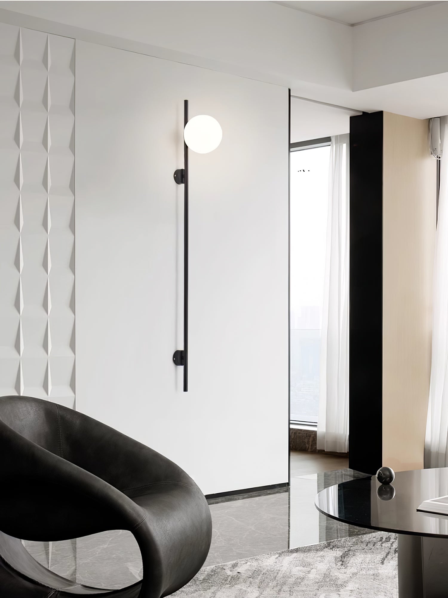 Nerylor Modern Minimalist Glass Wall Light-Neutral Decor