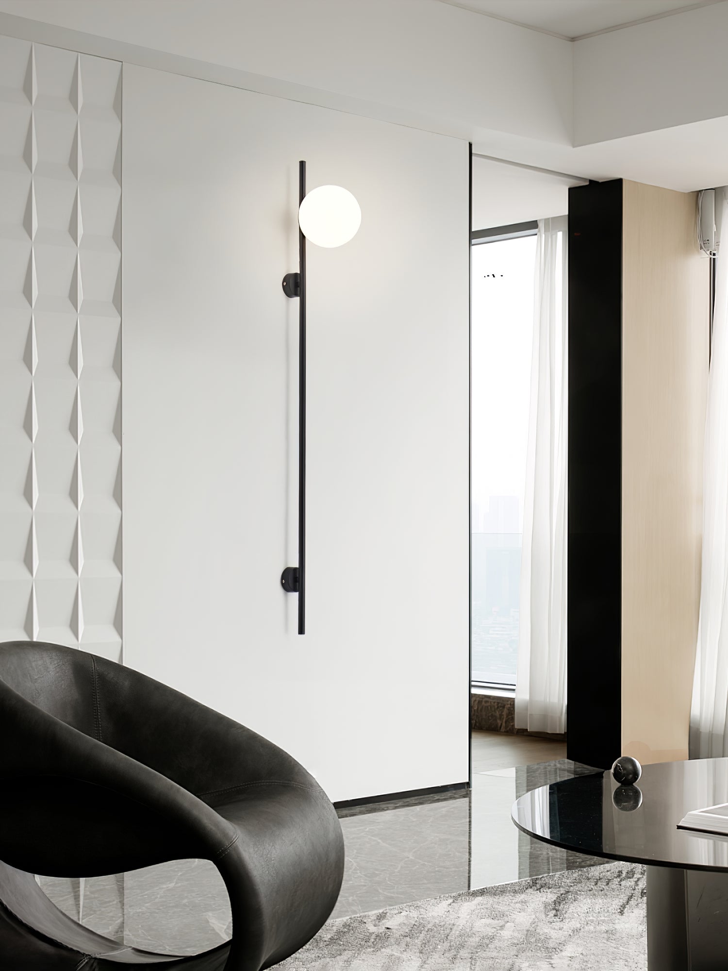 Nerylor Modern Minimalist Glass Wall Light-Neutral Decor