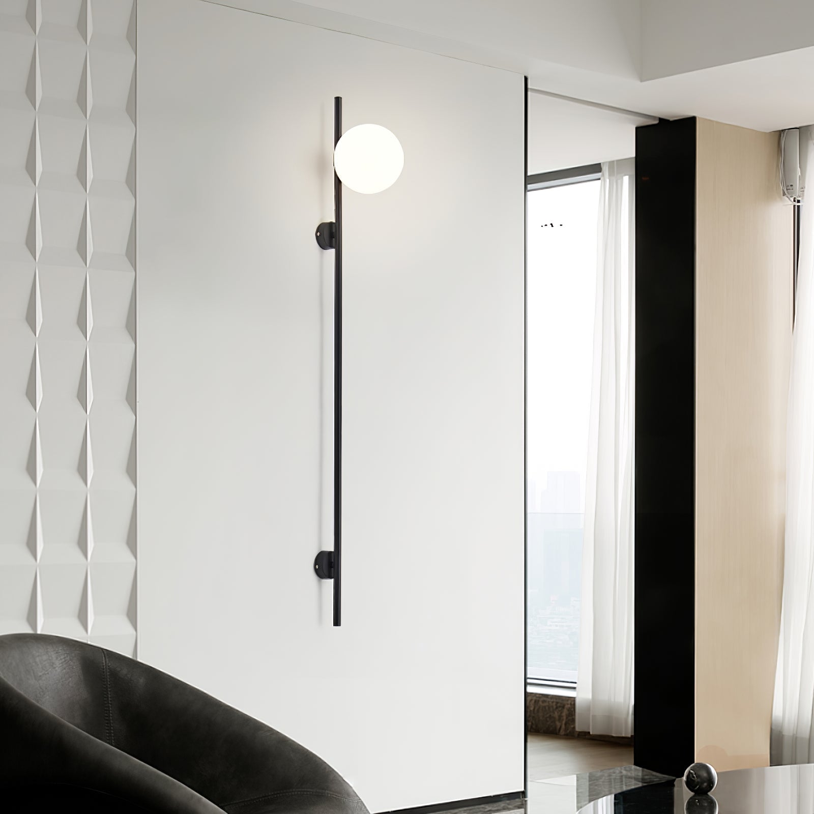 Nerylor Modern Minimalist Glass Wall Light-Neutral Decor