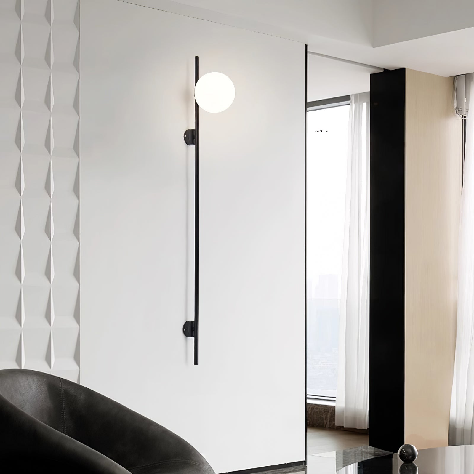 Nerylor Modern Minimalist Glass Wall Light-Neutral Decor