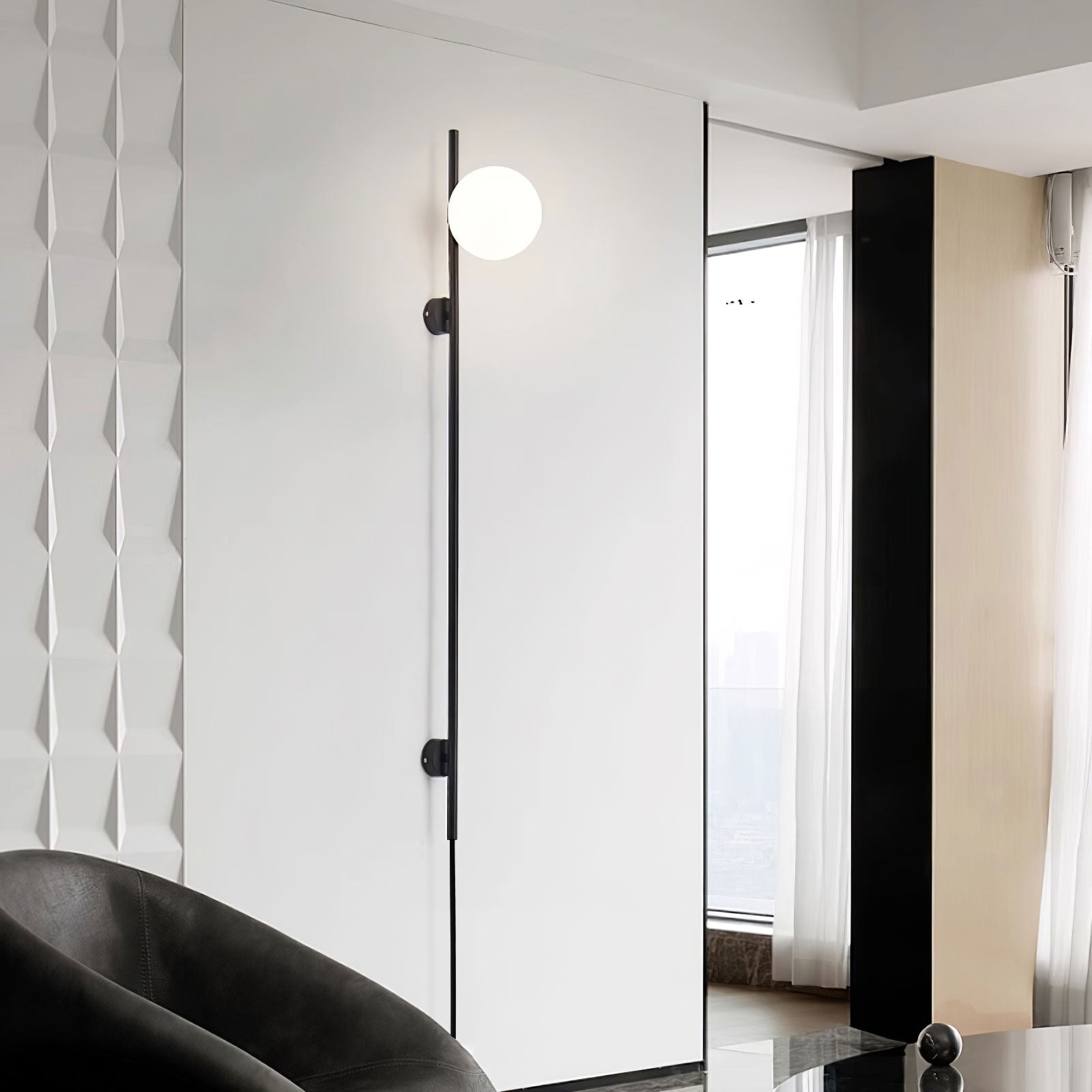 Evshaora Modern Minimalist Glass Wall Light-Neutral Decor