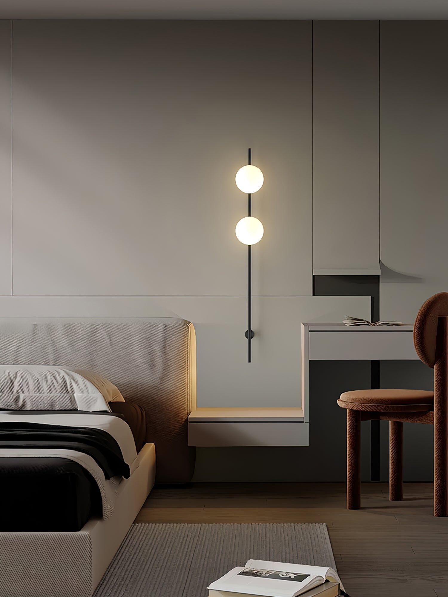Nerylor Modern Minimalist Glass Wall Light-Neutral Decor