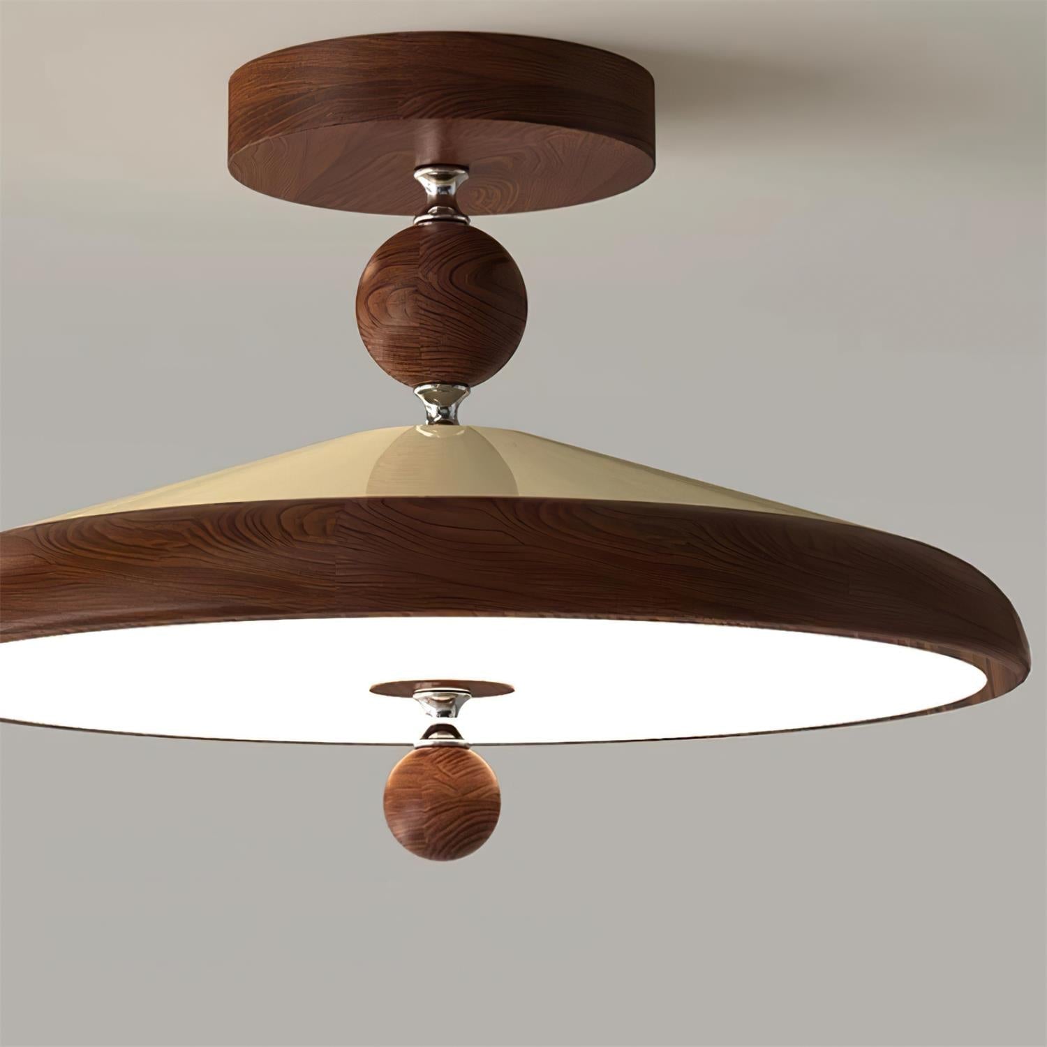 Belano Wooden Frame Round Ceiling Light