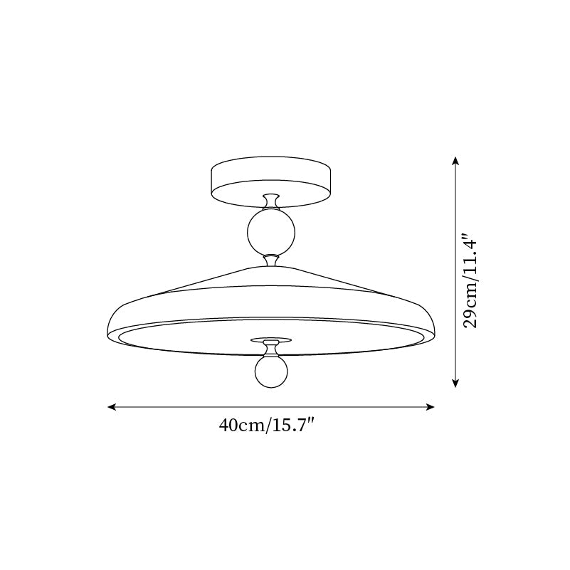 Belano Wooden Frame Round Ceiling Light