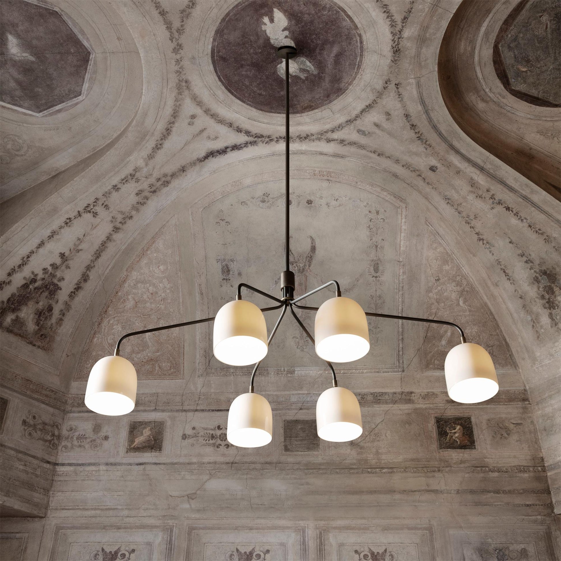 Lustra Chandelier Black Brass Industrial-Neutral Decor