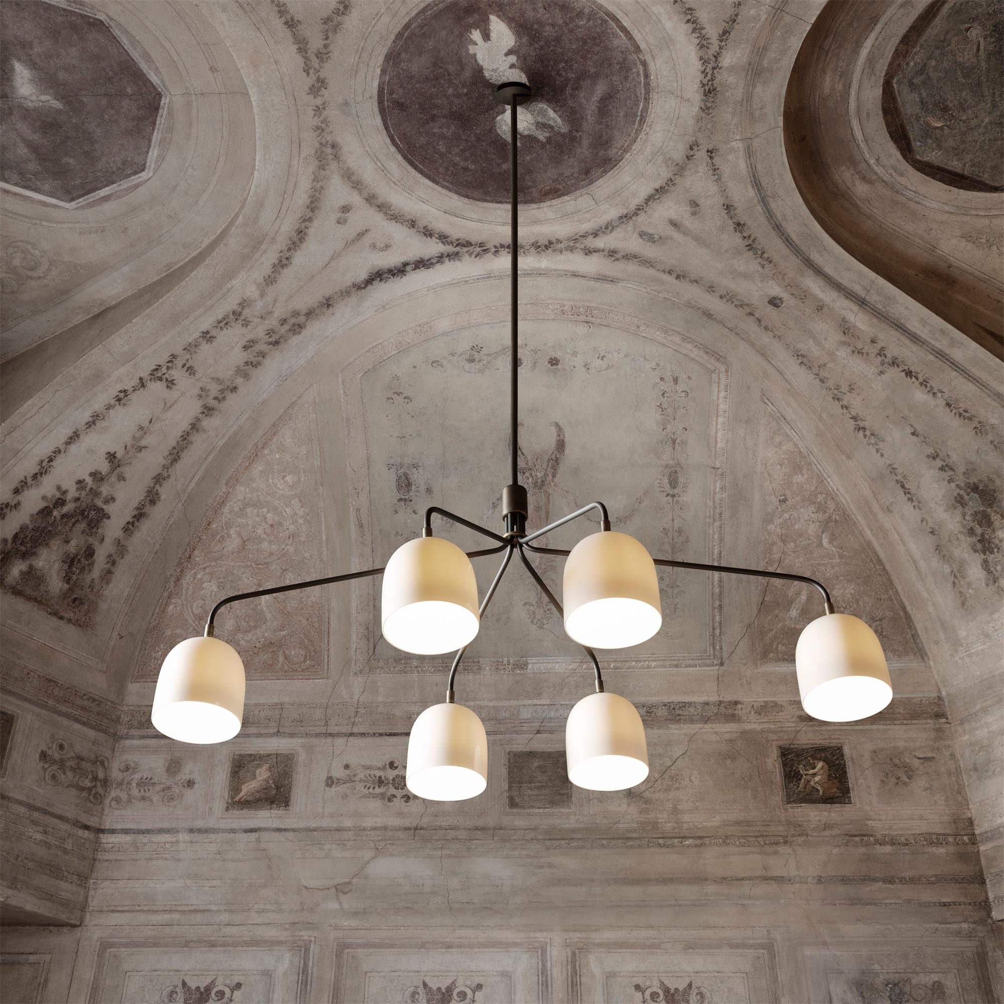 Lustra Chandelier Black Brass Industrial-Neutral Decor