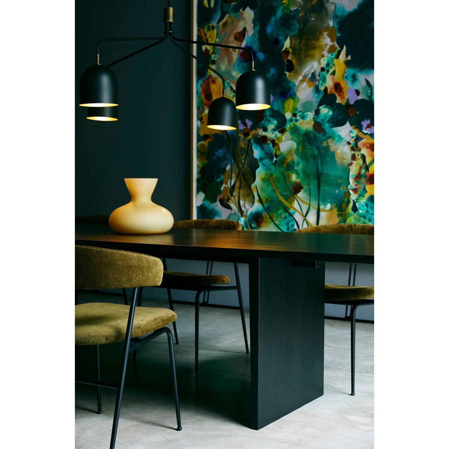 Lustra Chandelier Black Brass Industrial-Neutral Decor
