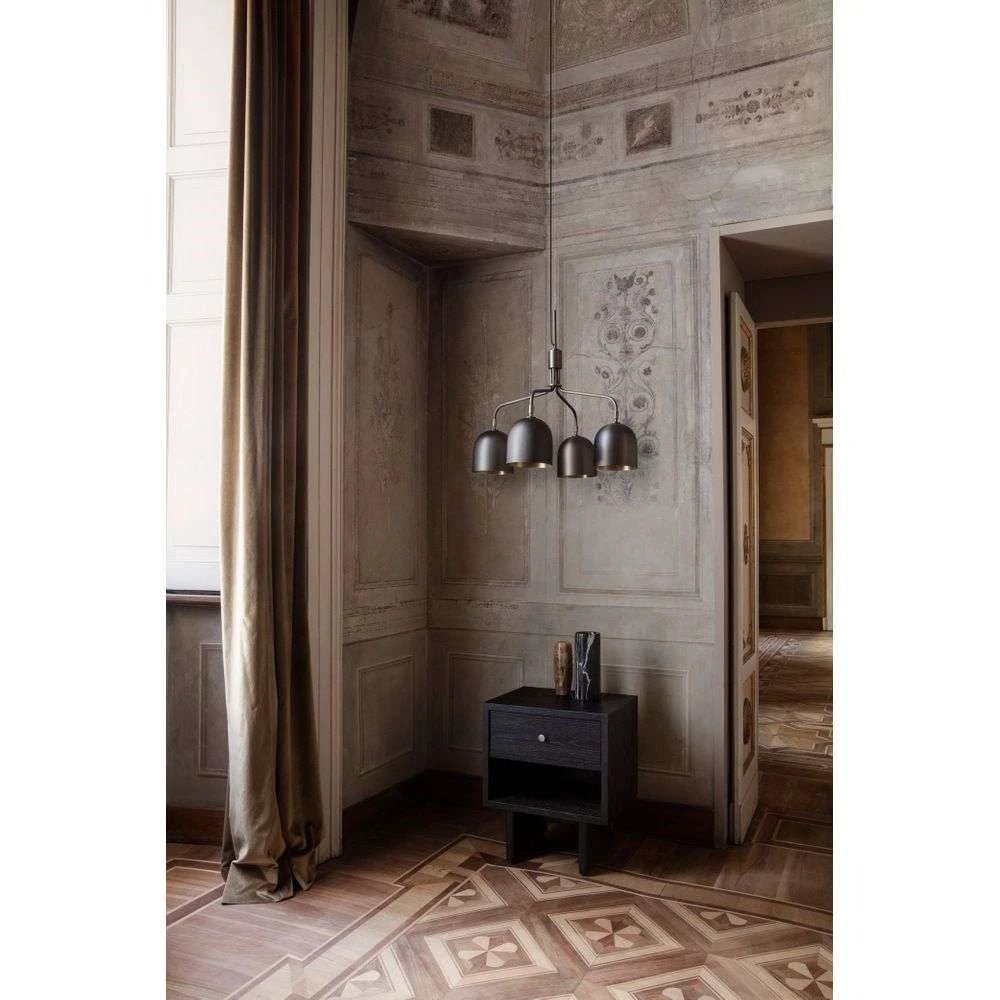Lustra Chandelier Black Brass Industrial-Neutral Decor