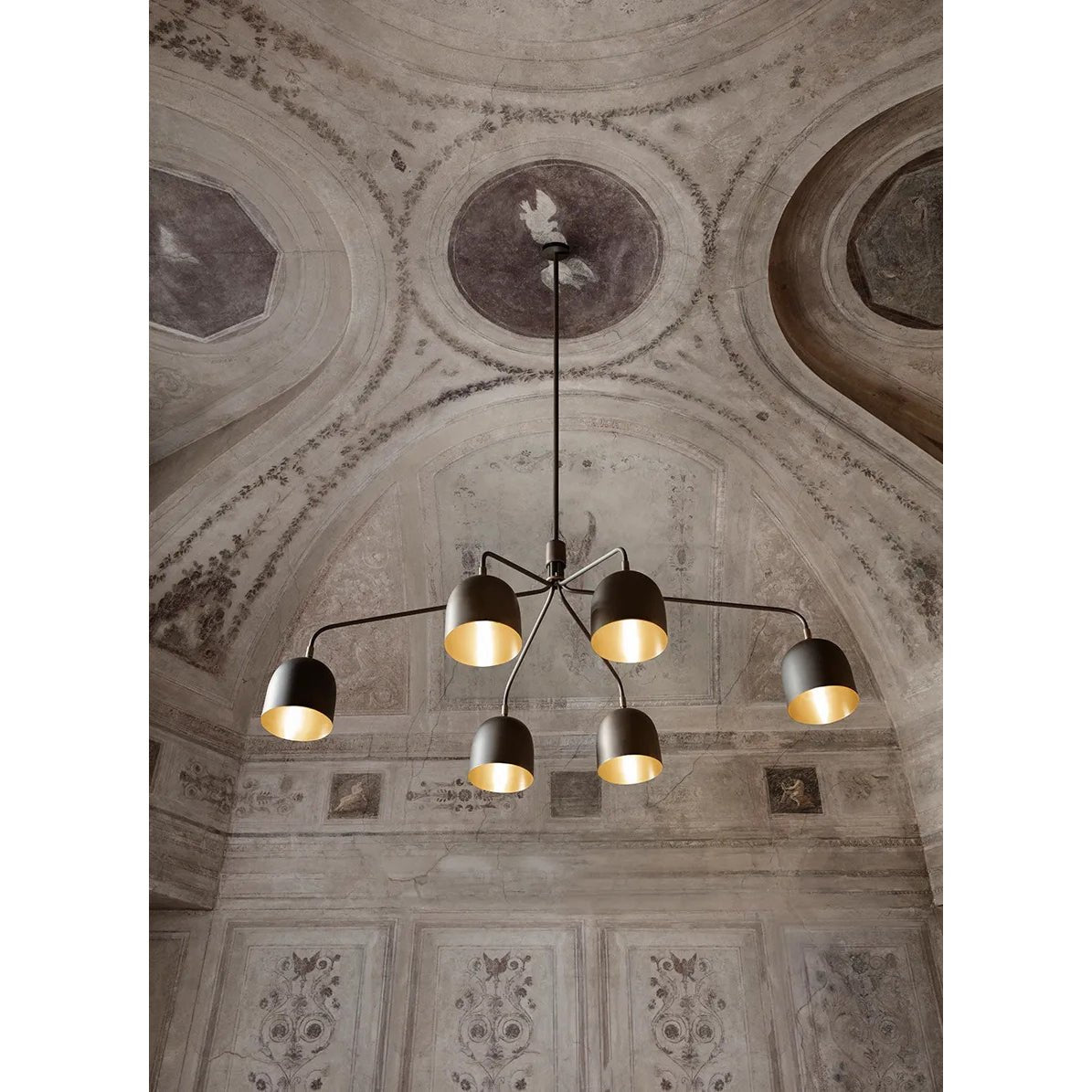 Lustra Chandelier Black Brass Industrial-Neutral Decor