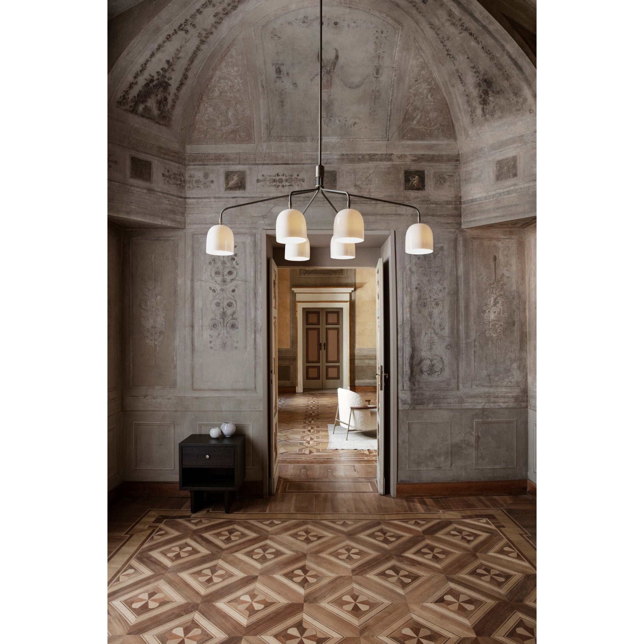 Lustra Chandelier Black Brass Industrial-Neutral Decor