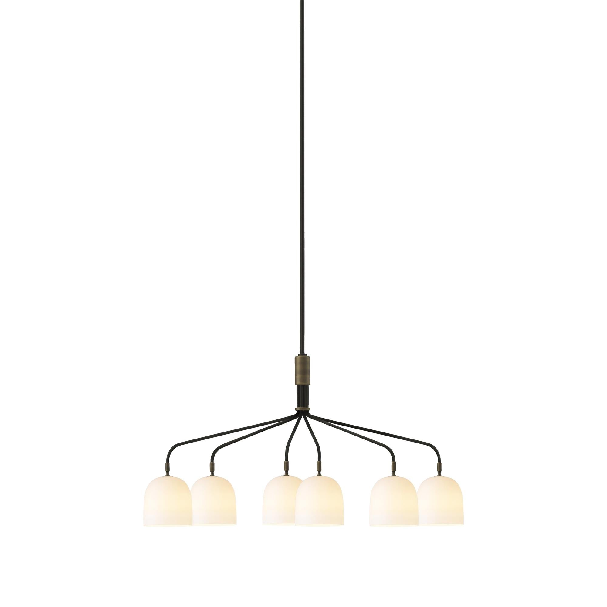 Lustra Chandelier Black Brass Industrial-Neutral Decor