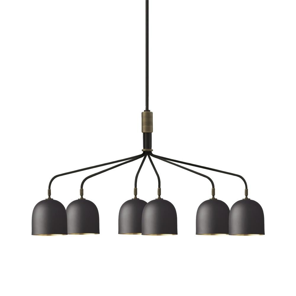 Lustra Chandelier Black Brass Industrial-Neutral Decor