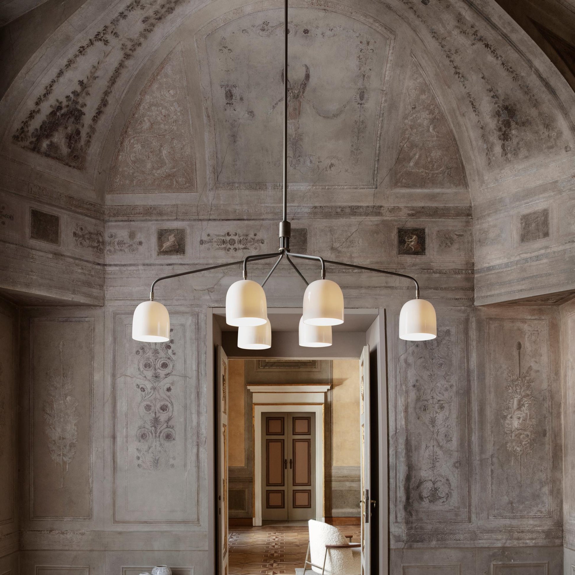 Lustra Chandelier Black Brass Industrial-Neutral Decor