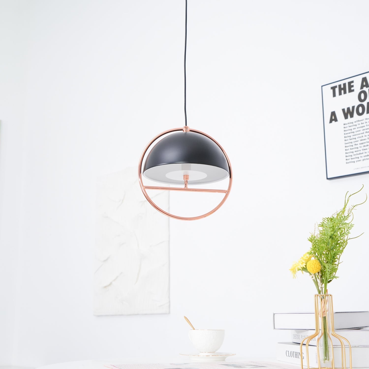 Zephira Steel Classic Pendant Lamp-Neutral Decor