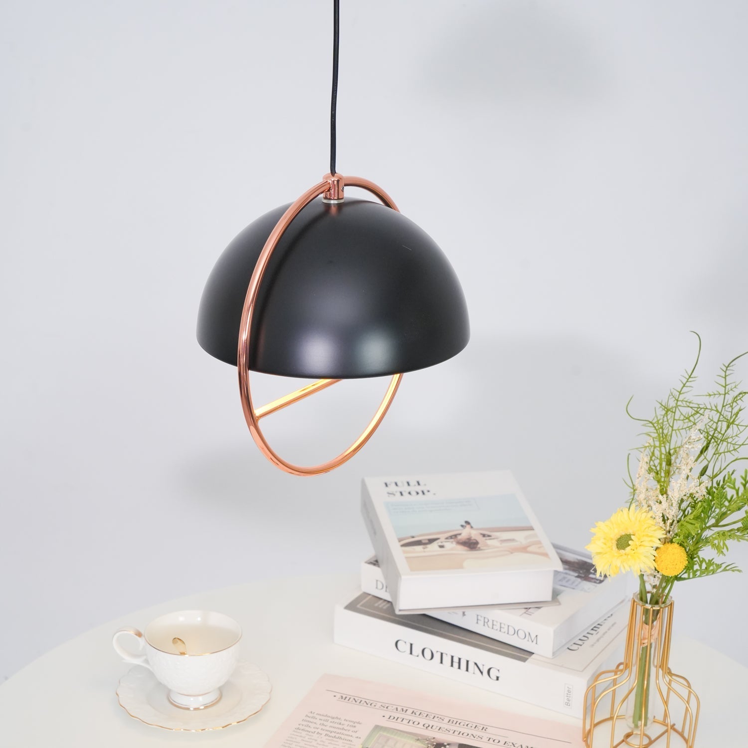 Zephira Steel Classic Pendant Lamp-Neutral Decor