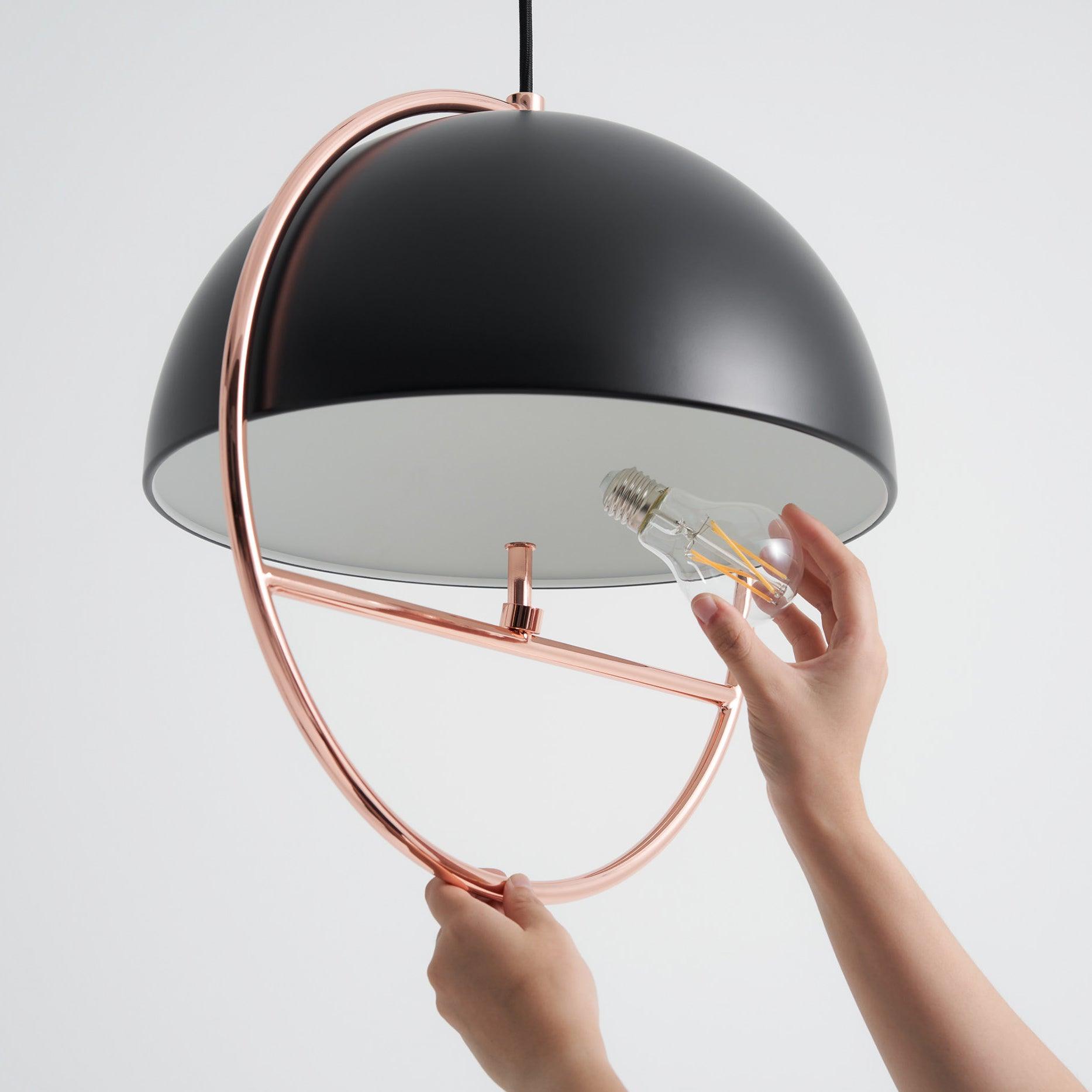 Zephira Steel Classic Pendant Lamp-Neutral Decor
