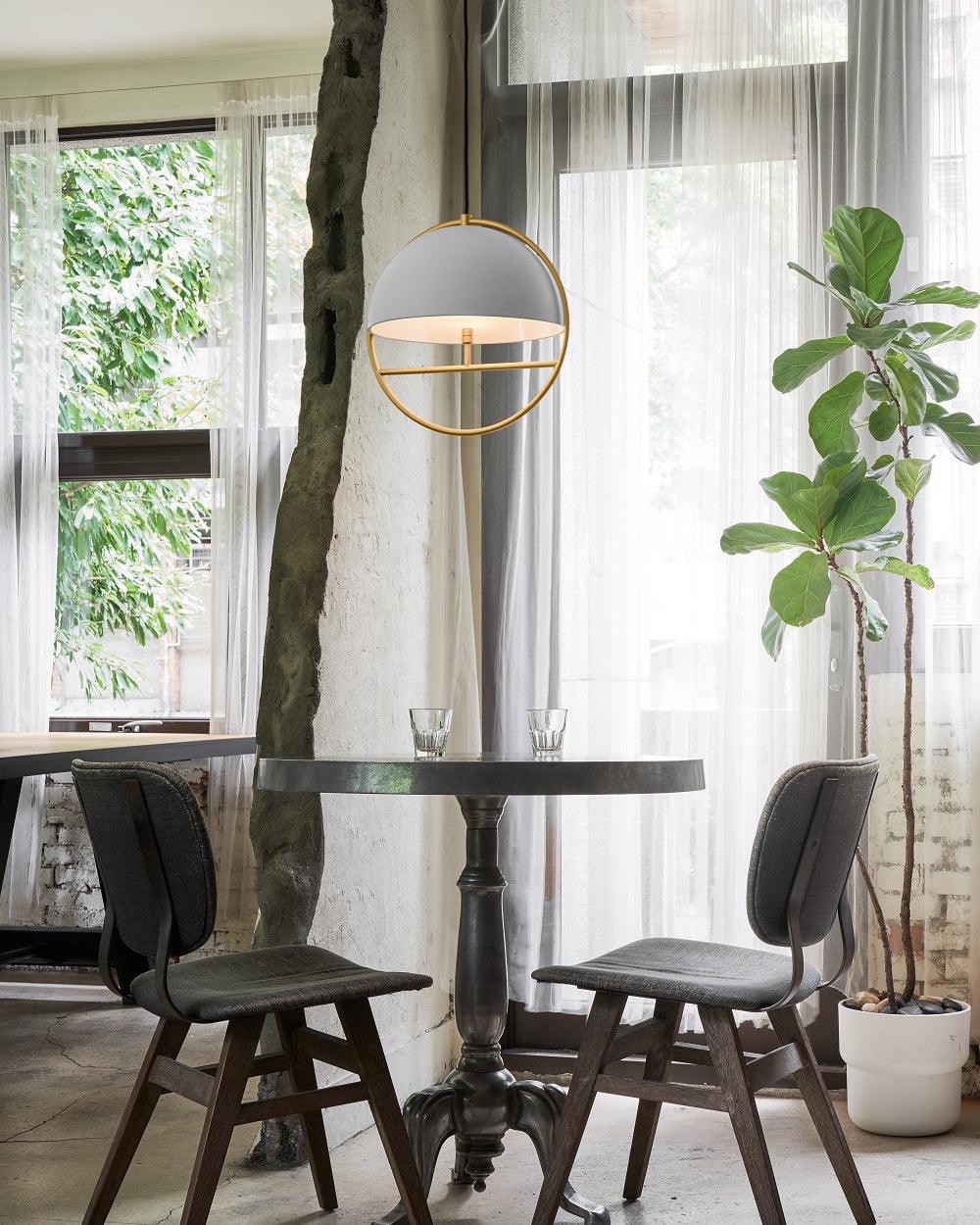 Zephira Steel Classic Pendant Lamp-Neutral Decor