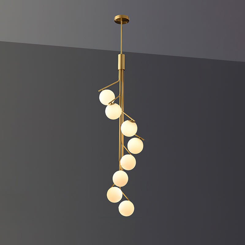 Arox Chandelier Gold Branch Globe LED-Neutral Decor