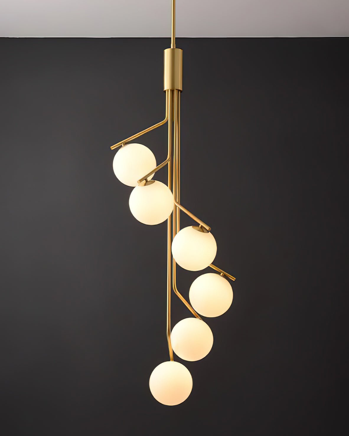 Arox Chandelier Gold Branch Globe LED-Neutral Decor