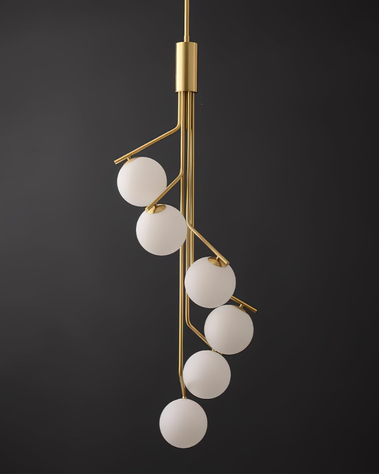 Arox Chandelier Gold Branch Globe LED-Neutral Decor