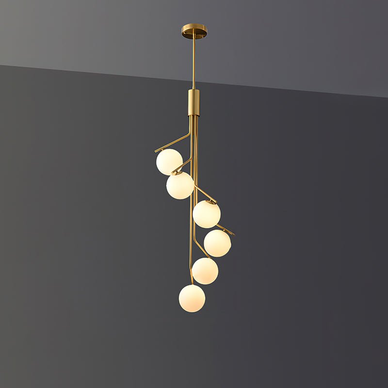 Arox Chandelier Gold Branch Globe LED-Neutral Decor