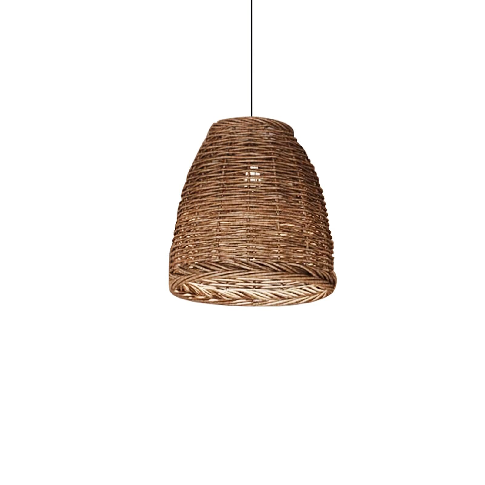 Wickora Vintage Wicker Pendant Lamp-Neutral Decor