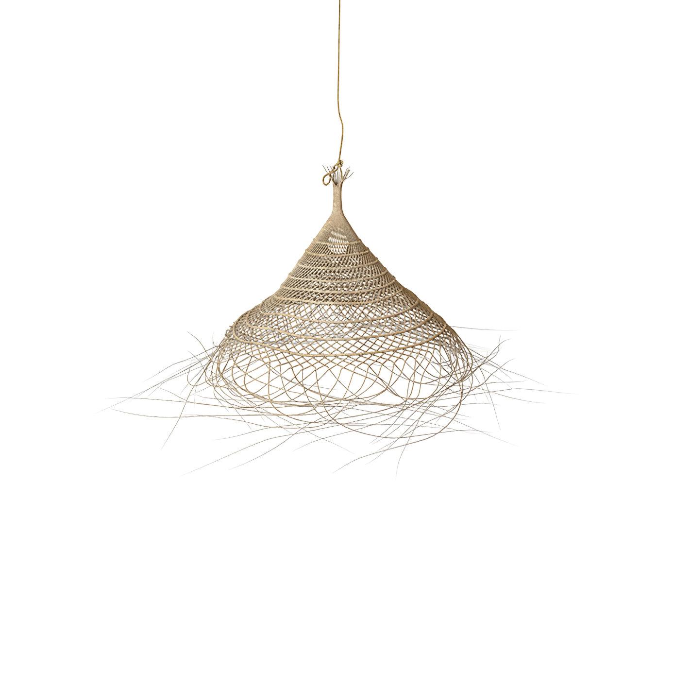 Wickora Vintage Wicker Pendant Lamp-Neutral Decor