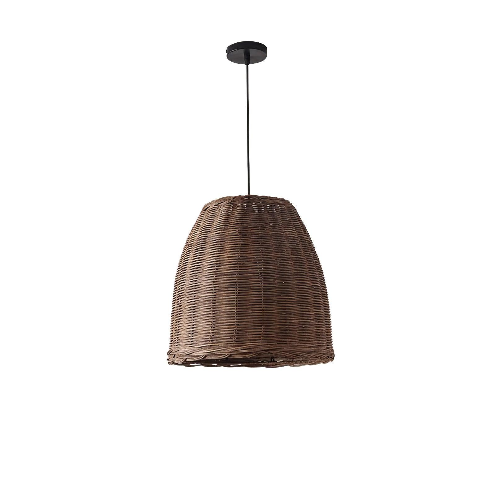 Wickora Vintage Wicker Pendant Lamp-Neutral Decor