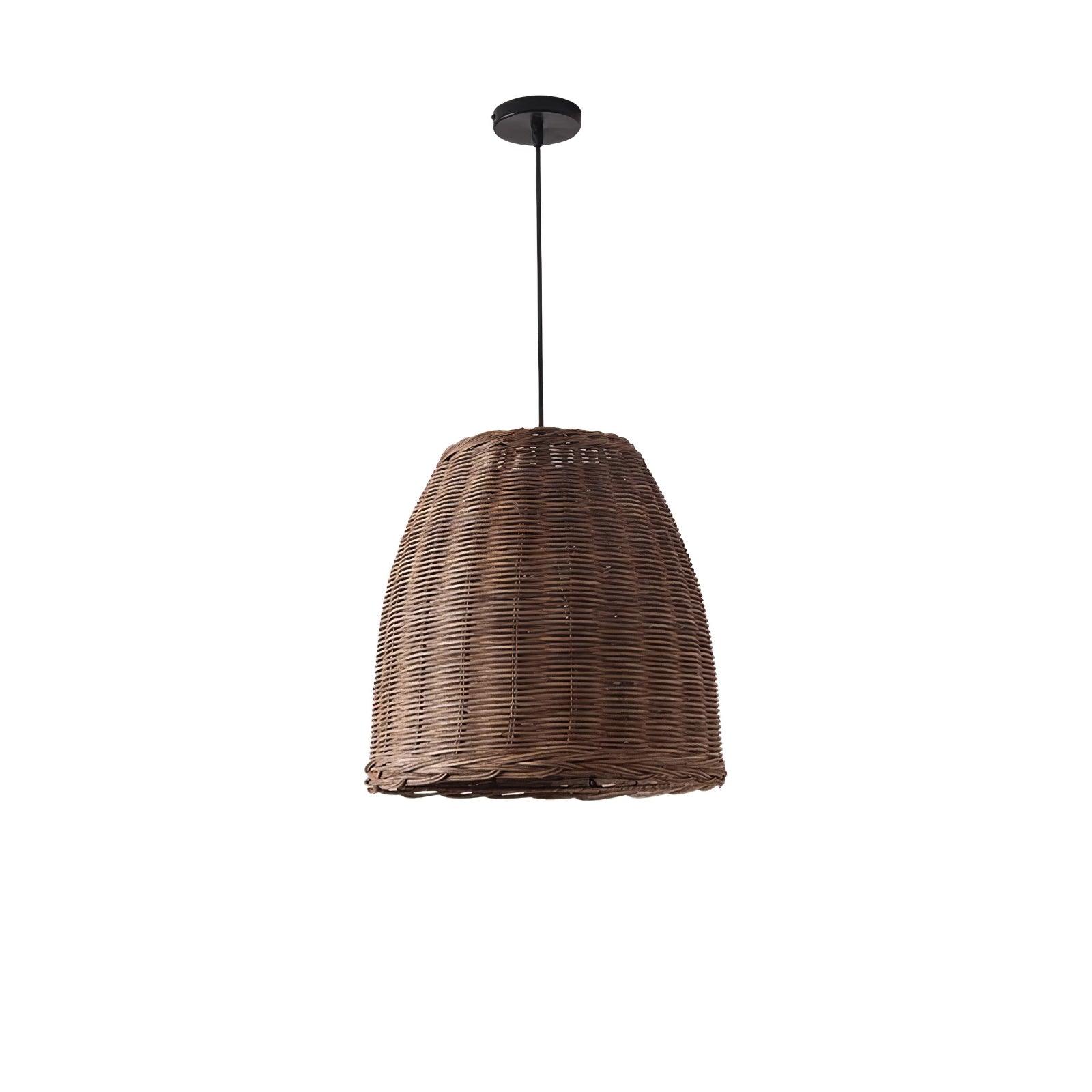 Wickora Vintage Wicker Pendant Lamp-Neutral Decor