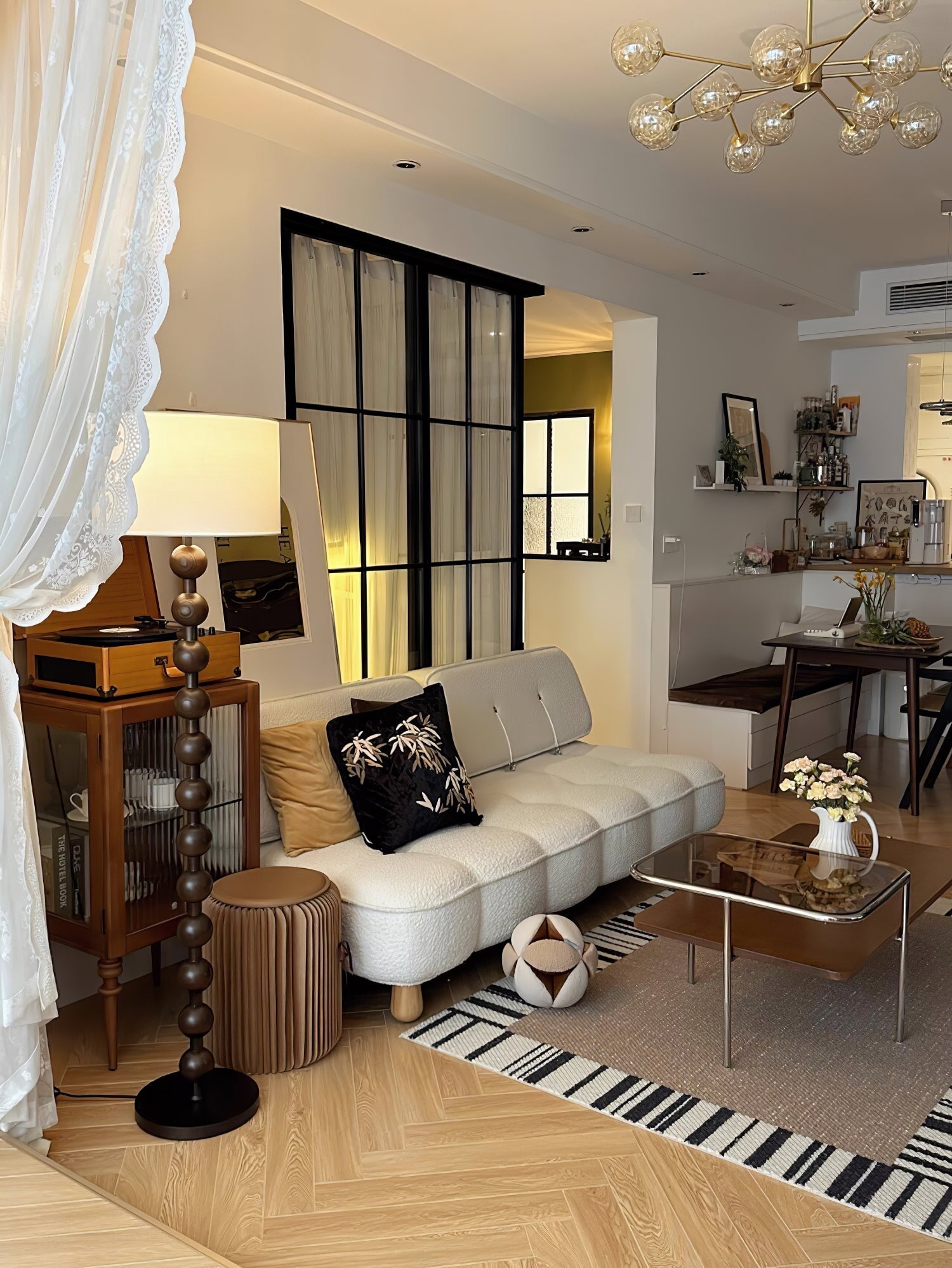 Paston Wood Fabric Floor Lamp-Neutral Decor